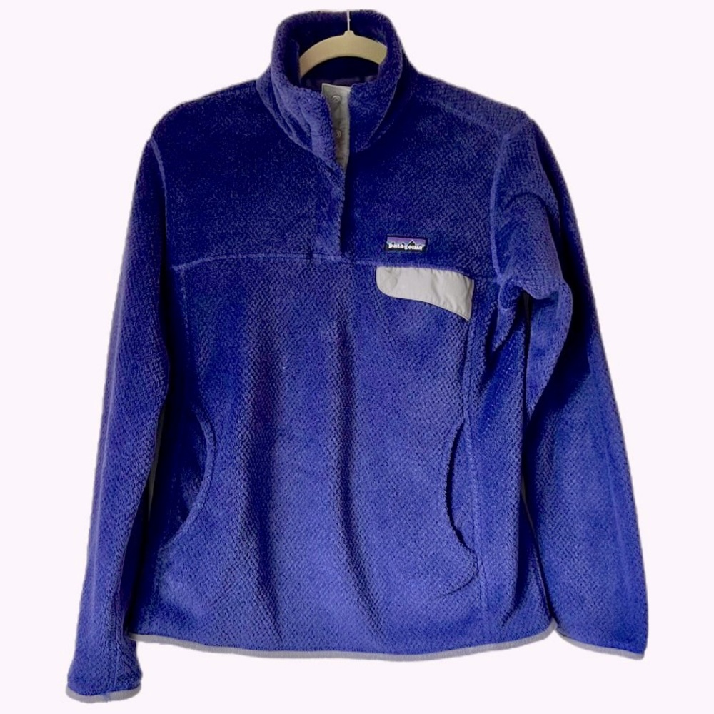 💜 Patagonia Re-Tool Snap-T® Fleece Pullover, Women’s M, Slim Fit, Purple